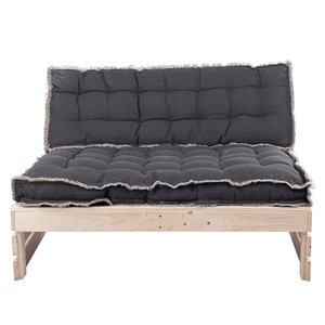 Palletkussen RAFFELED Dark Grey - 120 x 80 x 8 cm - afbeelding 2